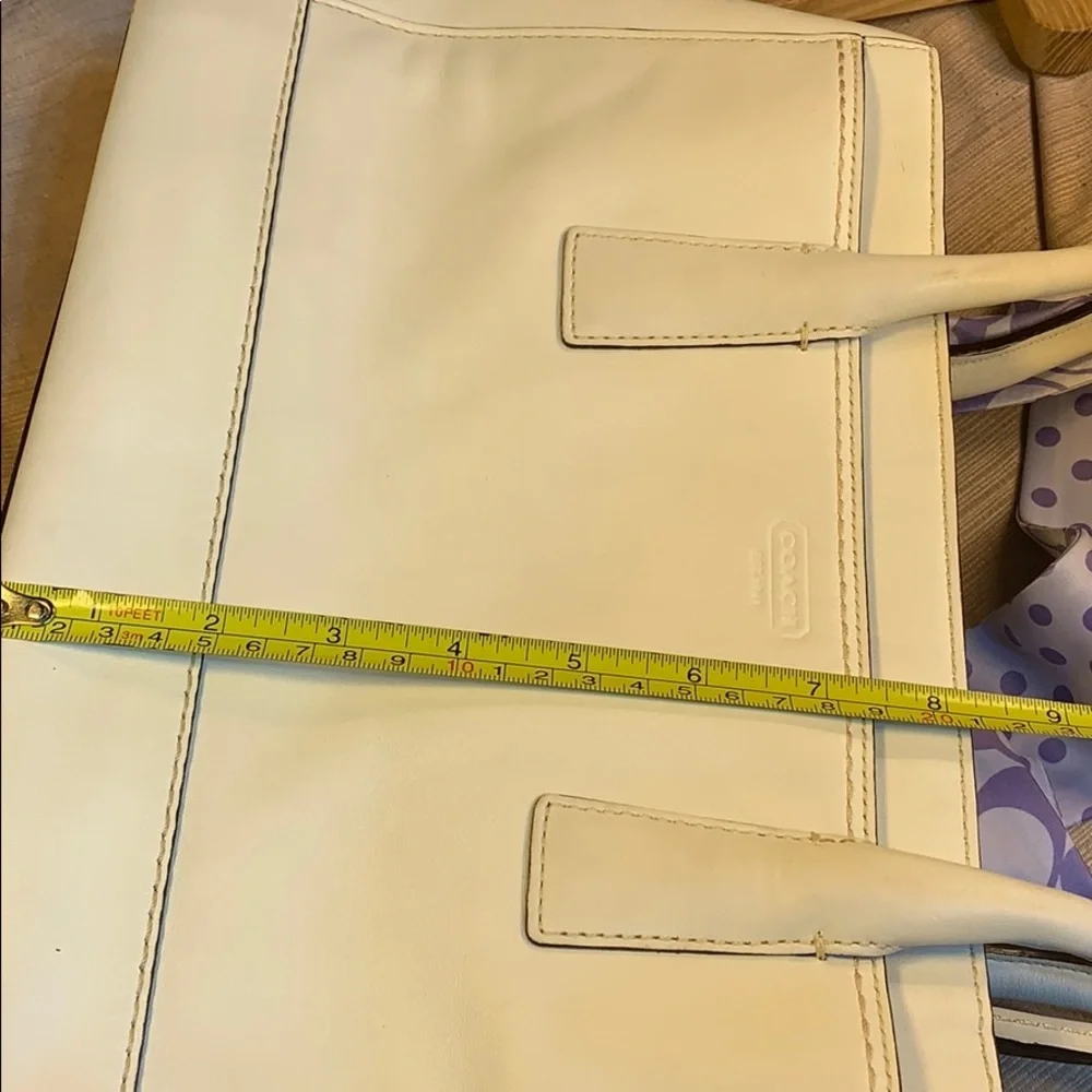 Coach leather satchel w/twilly practically new